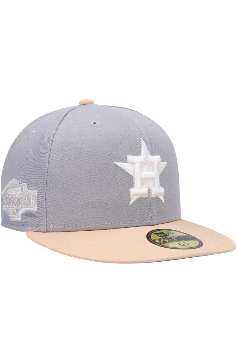 New Era Men's New Era Gray/Peach Houston Astros 2004 MLB All-Star Game Purple Undervisor 59FIFTY Fitted Hat, Main, color, 