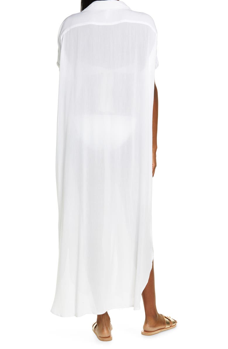 Elan Button-Down Maxi Cover-Up Dress, Alternate, color,