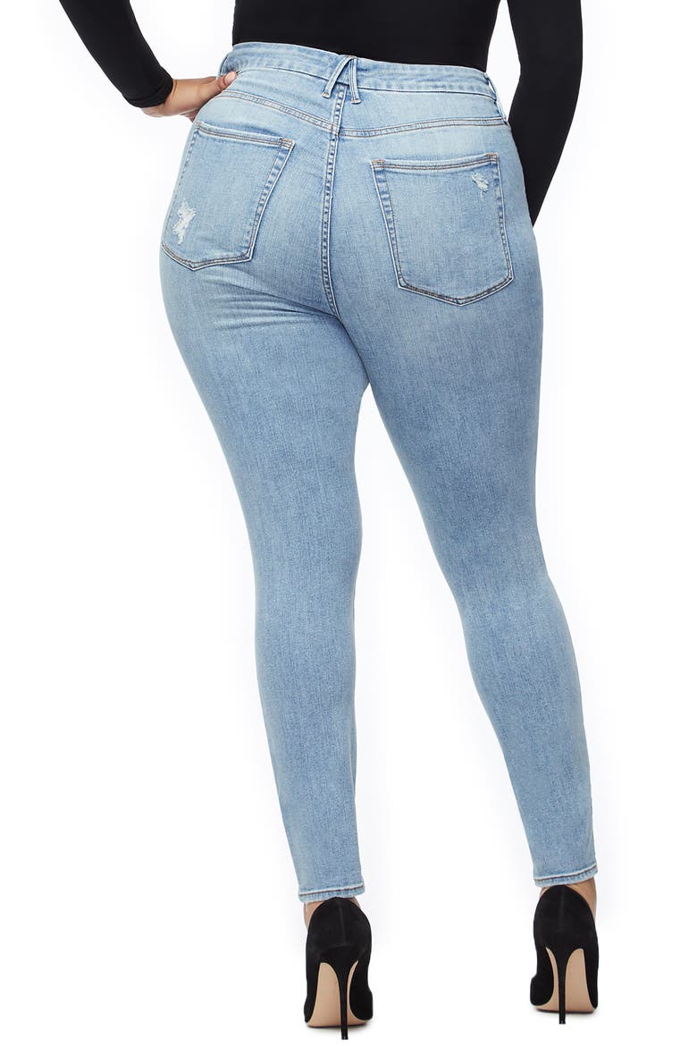 Good Legs Ripped High Waist Skinny Jeans, Alternate, color, BLUE221
