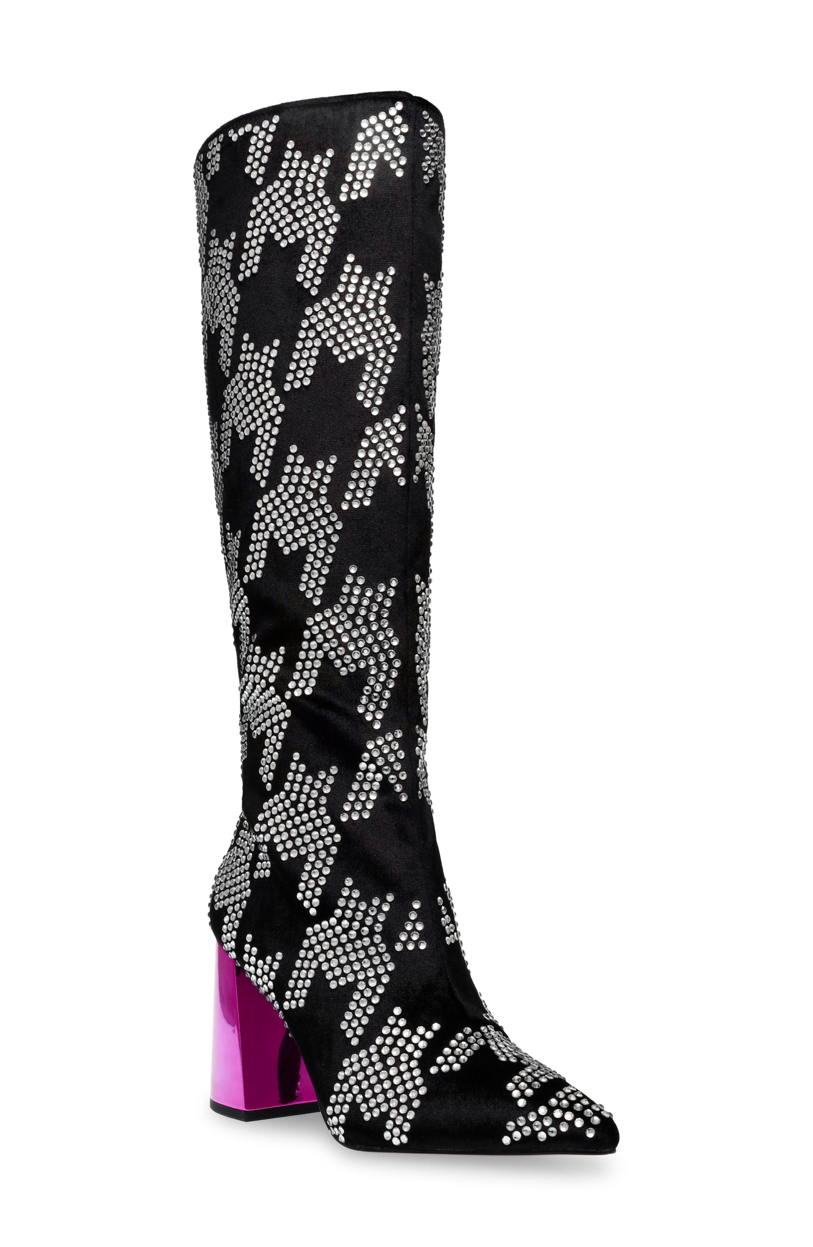 Betsey Johnson Naomy Pointed Toe Knee High Boot, Main, color, 
