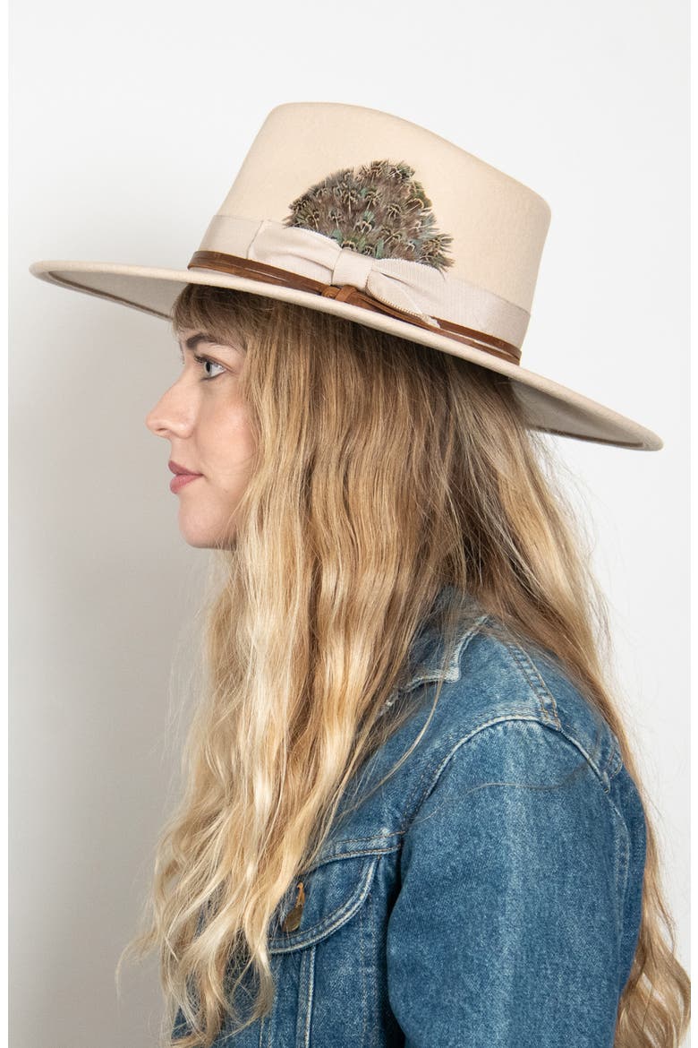 Cashmere Rancher Hat, Alternate, color, BONE