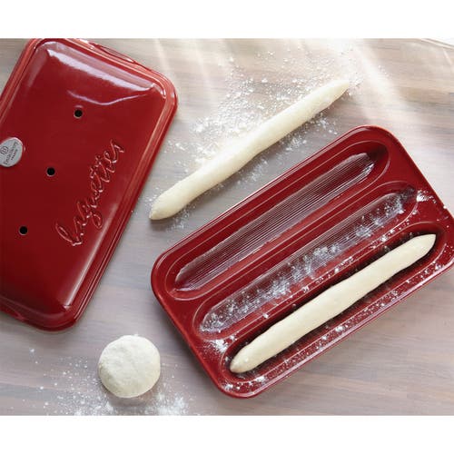 Emile Henry Flame Baguette Baker In Burgundy