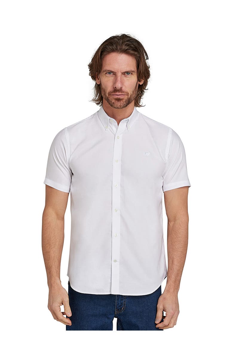 Short Sleeve Lightweight Oxford Shirt, Main, color, White