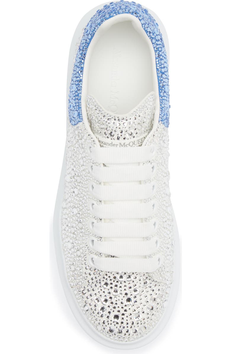 McQueen Oversized Crystal Embellished Sneaker, Alternate, color,