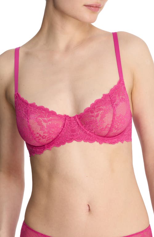 Natori Heavenly Lace Convertible Balconette Bra In Pink
