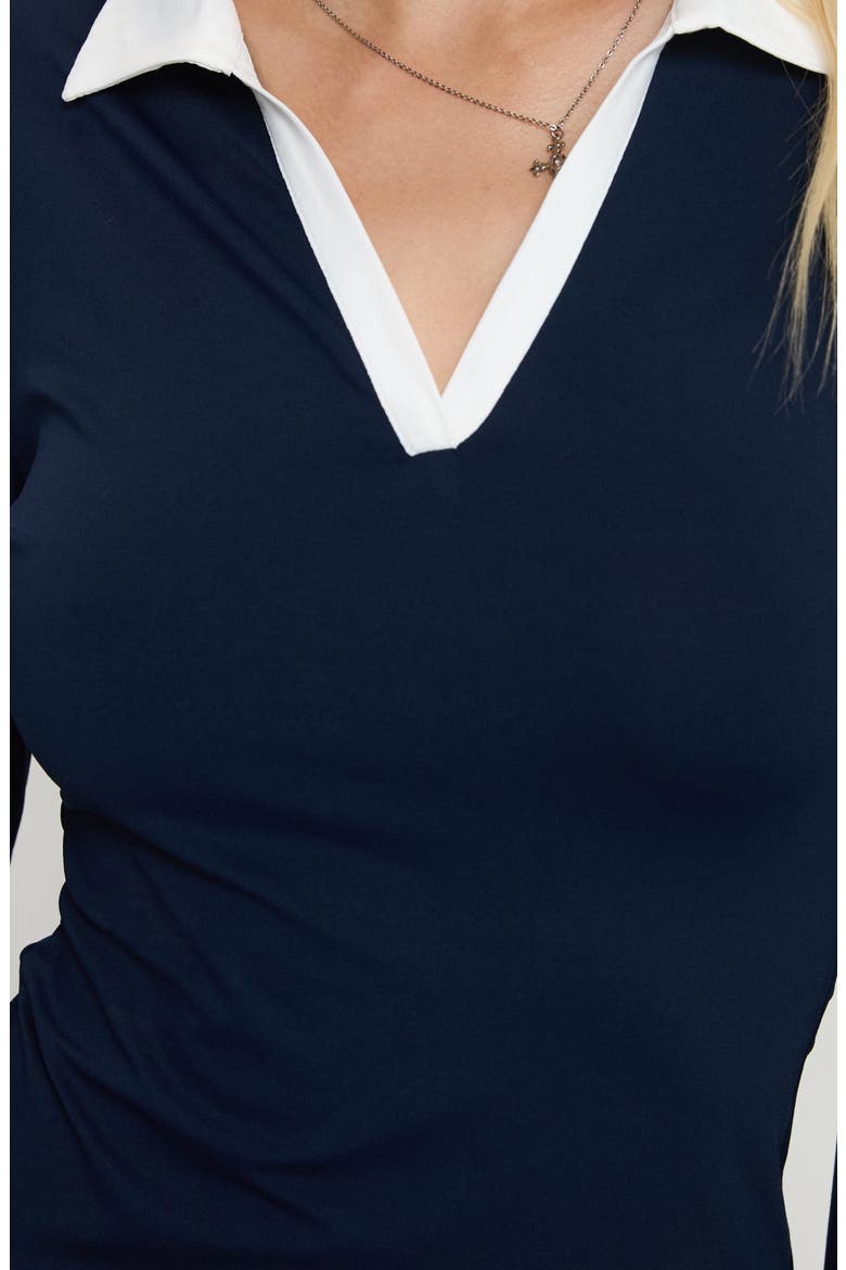 Challenger Collar Top, Alternate, color, NAVY