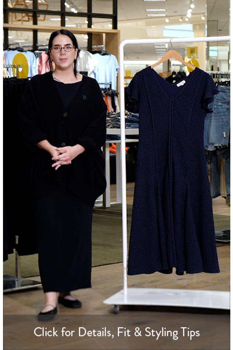Flutter Sleeve Jacquard Cocktail Dress video