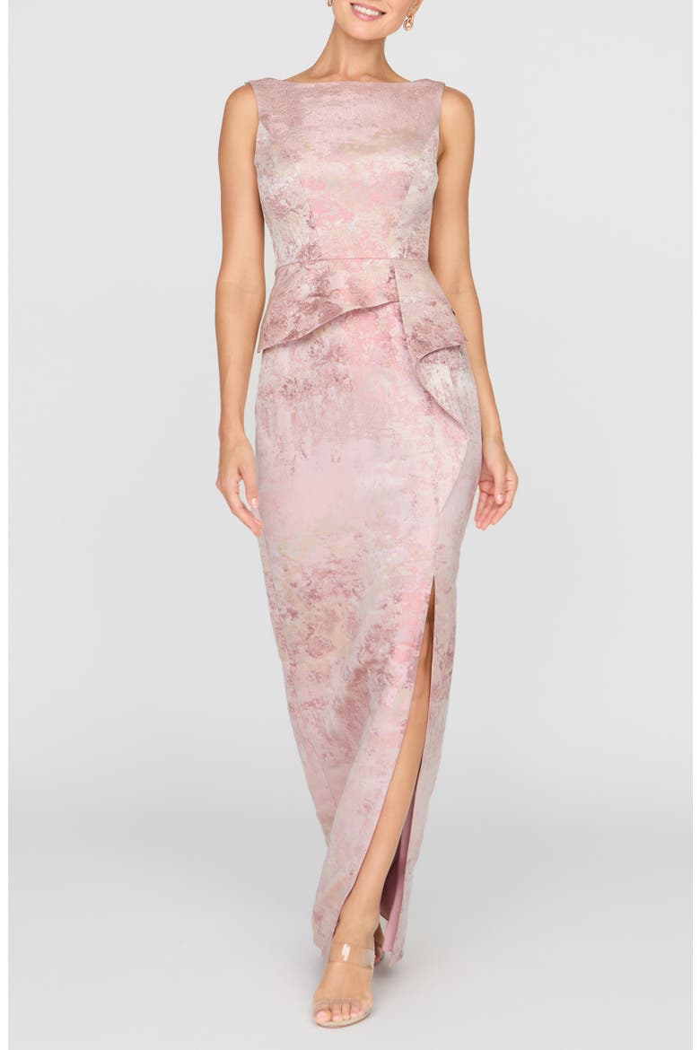 Luciana Column Gown, Alternate, color, PINK