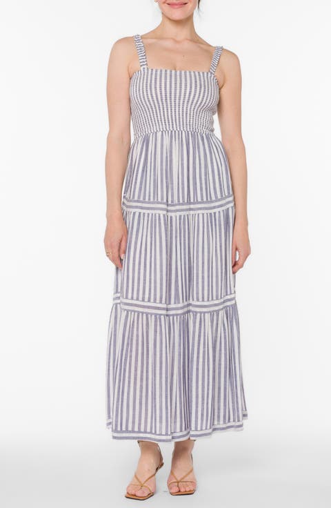 Cassandra Smocked Midi Dress