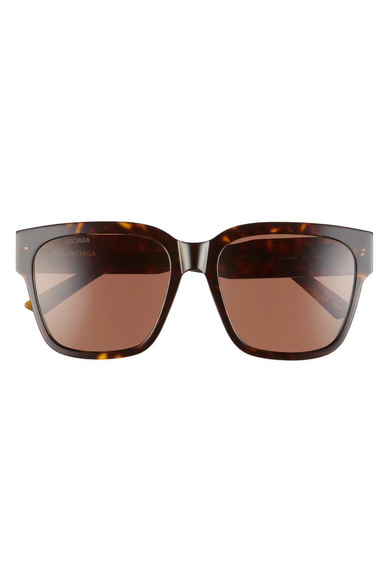 55mm Square Sunglasses, Alternate, color, SHINY DARK HAVANA/ BROWN