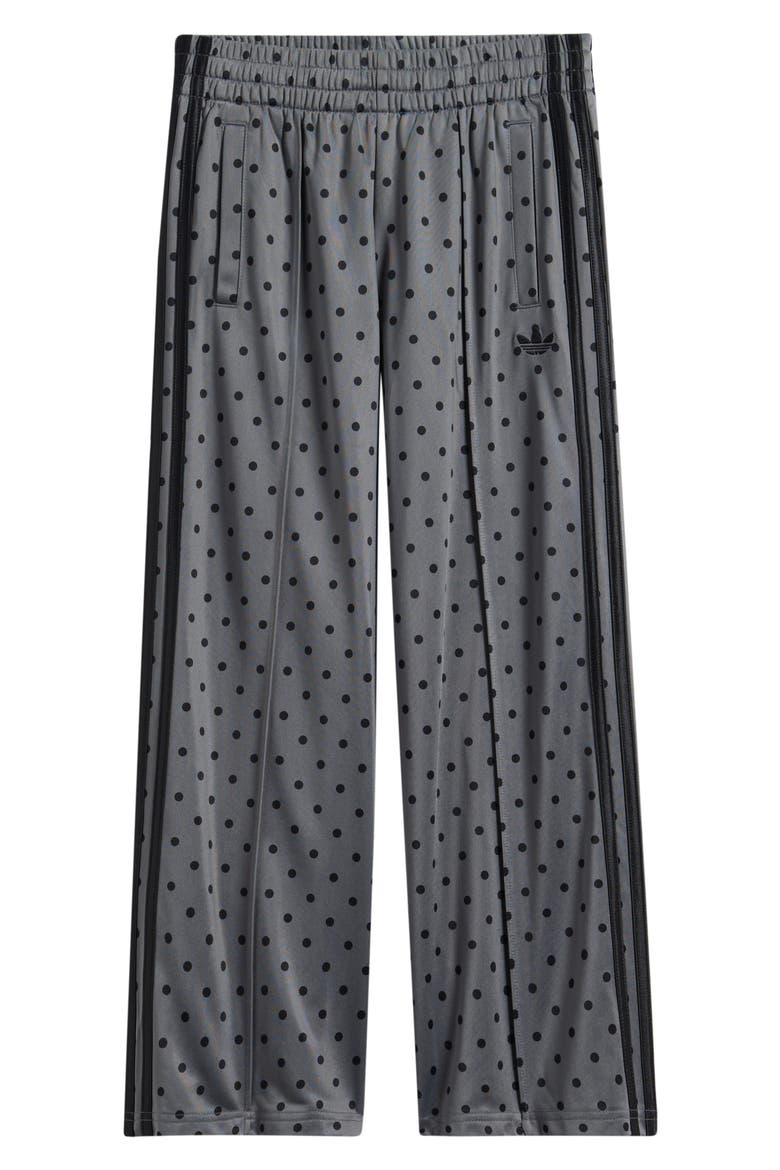 Kids' Polka Dot Mid Rise Wide Leg Pants, Main, color, CARBON