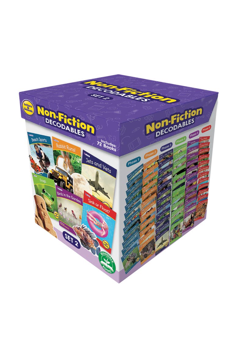 Letters & Sounds Set 2 Non Fiction Educational Learning Box, Alternate, color, Multicolored