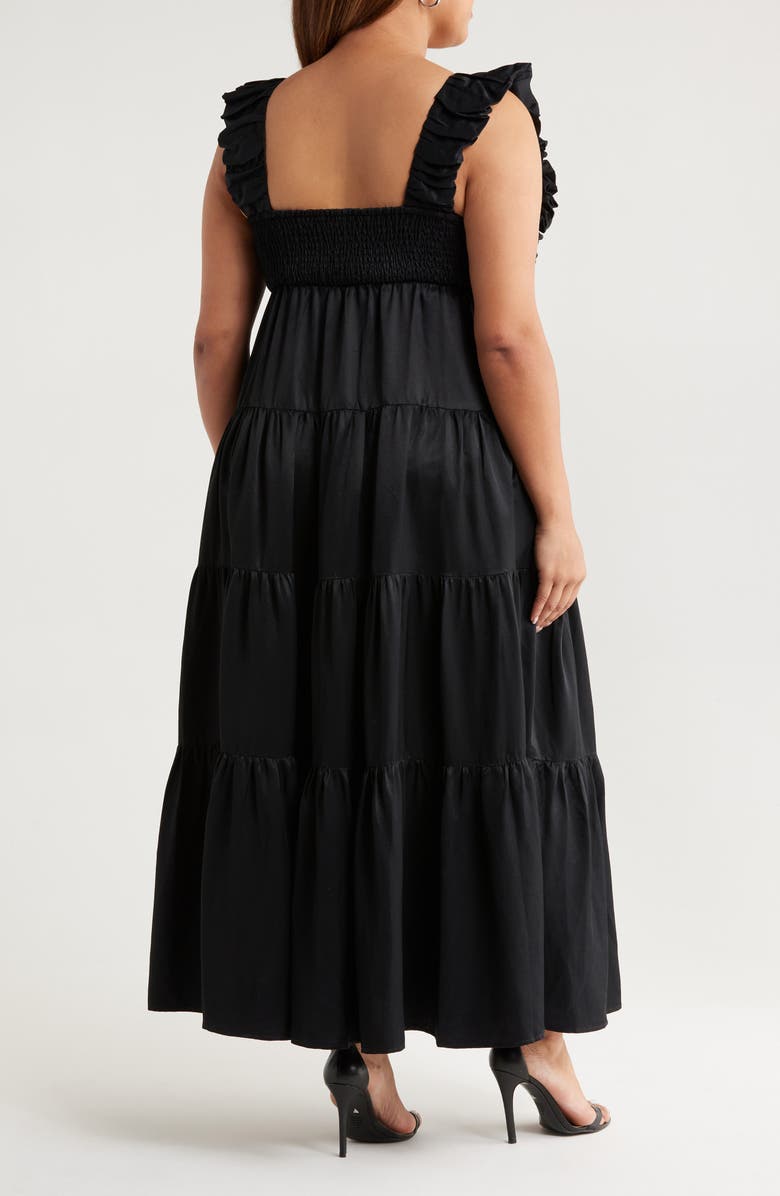 Chelsea28 Ruffle Maxi Dress, Alternate, color, Black