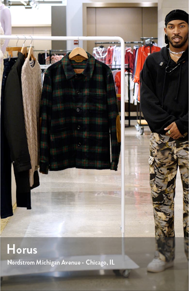 Plaid Wool Blend Shirt Jacket, sales video thumbnail