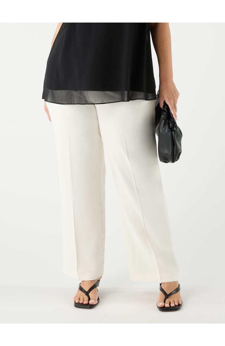 Live Unlimited Straight Crepe Pants, Main, color, Ivory