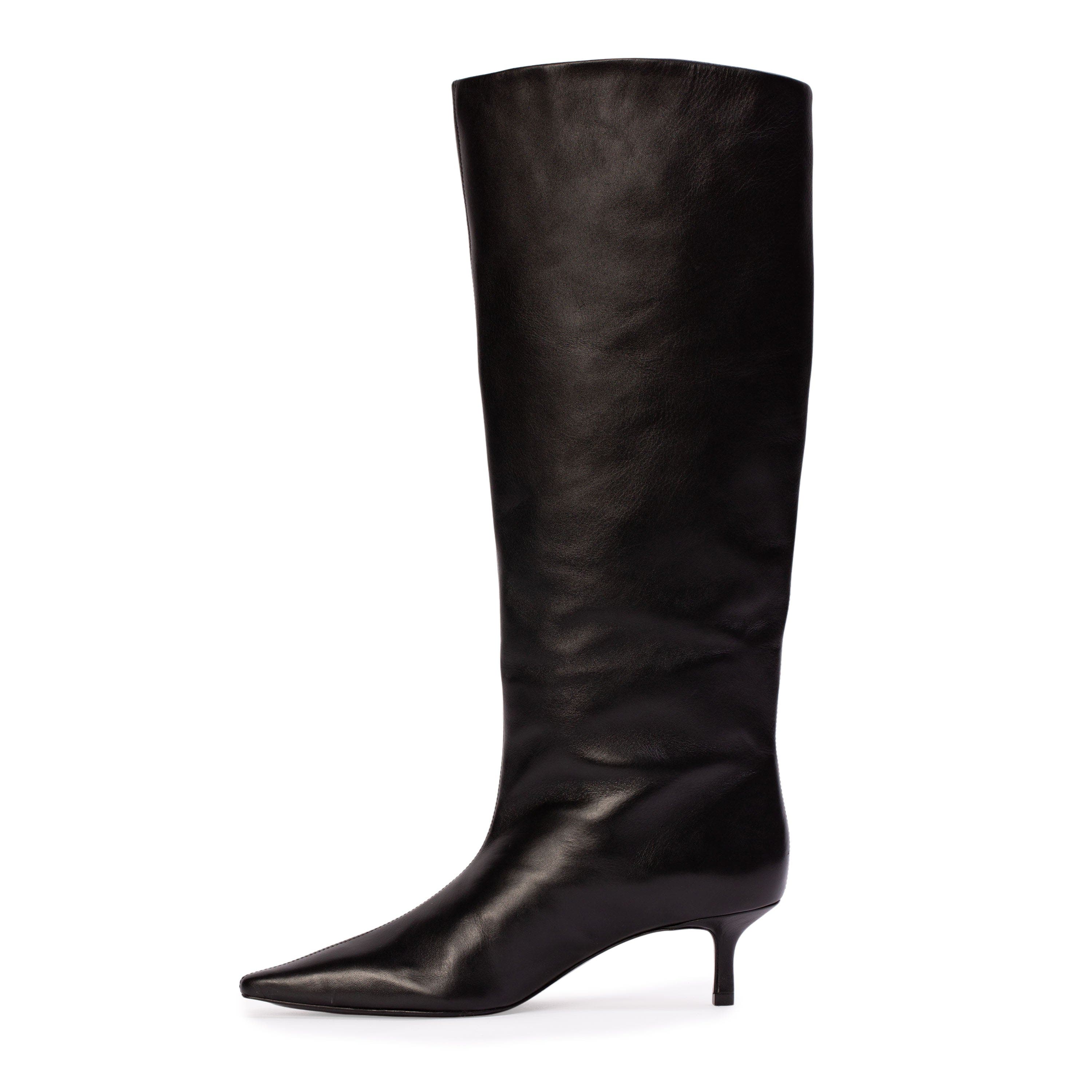 BLACK SUEDE STUDIO Sutton 50 Knee-high Boot, Alternate, color, Black Leather