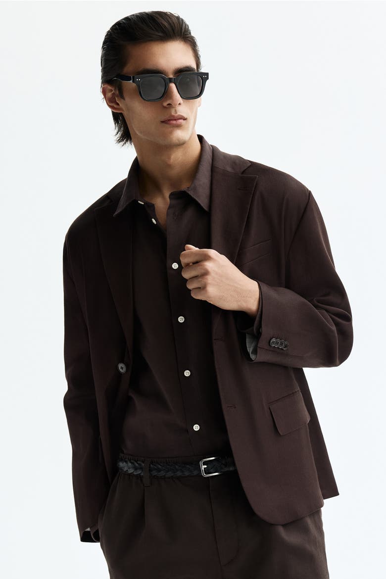 Relaxed Fit Jacket, Alternate, color, Dark brown