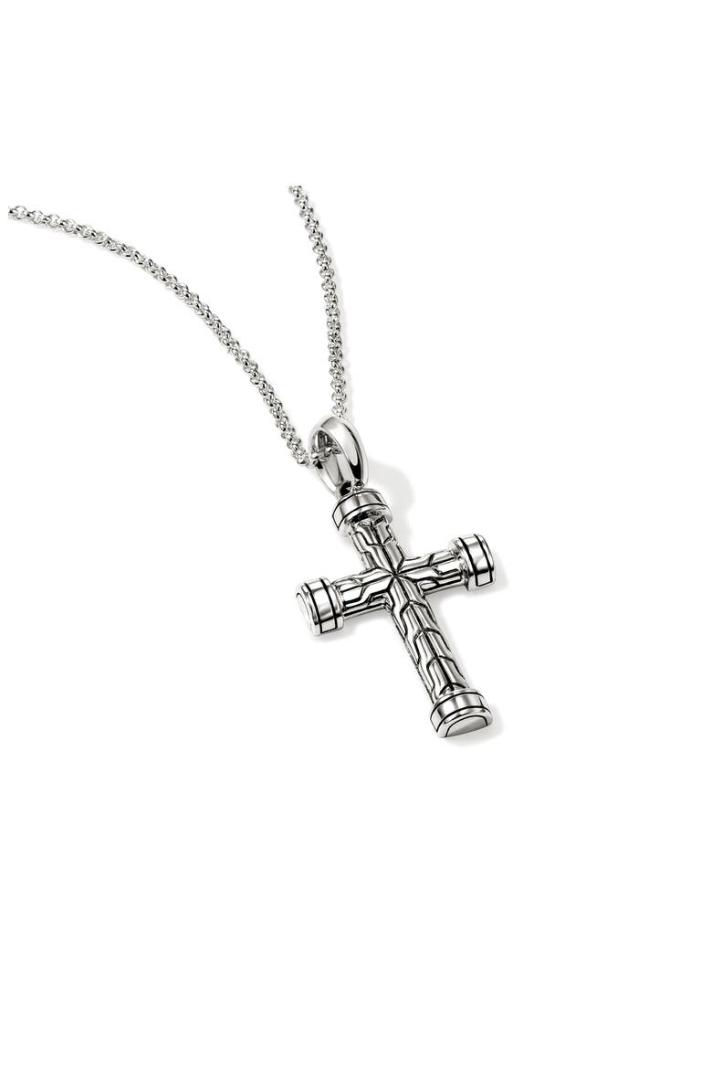 JH Essentials Cross Pendant, Alternate, color, SILVER