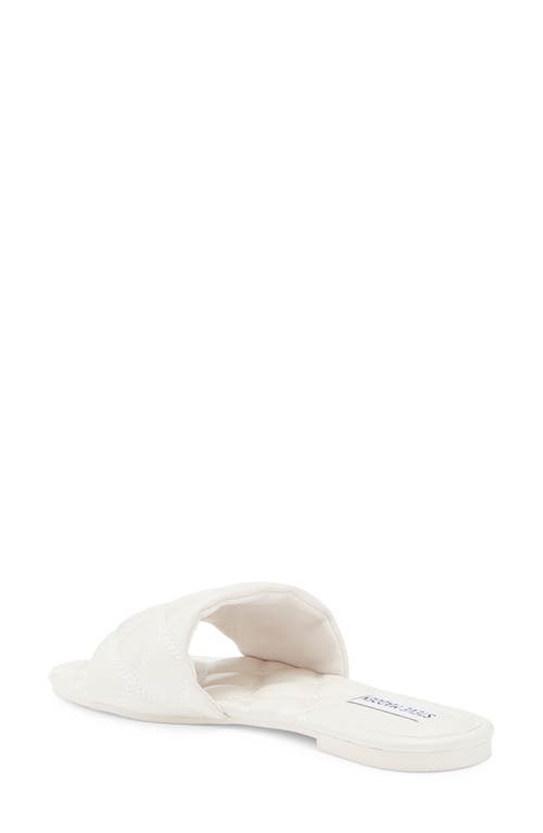 Steve Madden Perrie Quilted Slide Sandal In Bone
