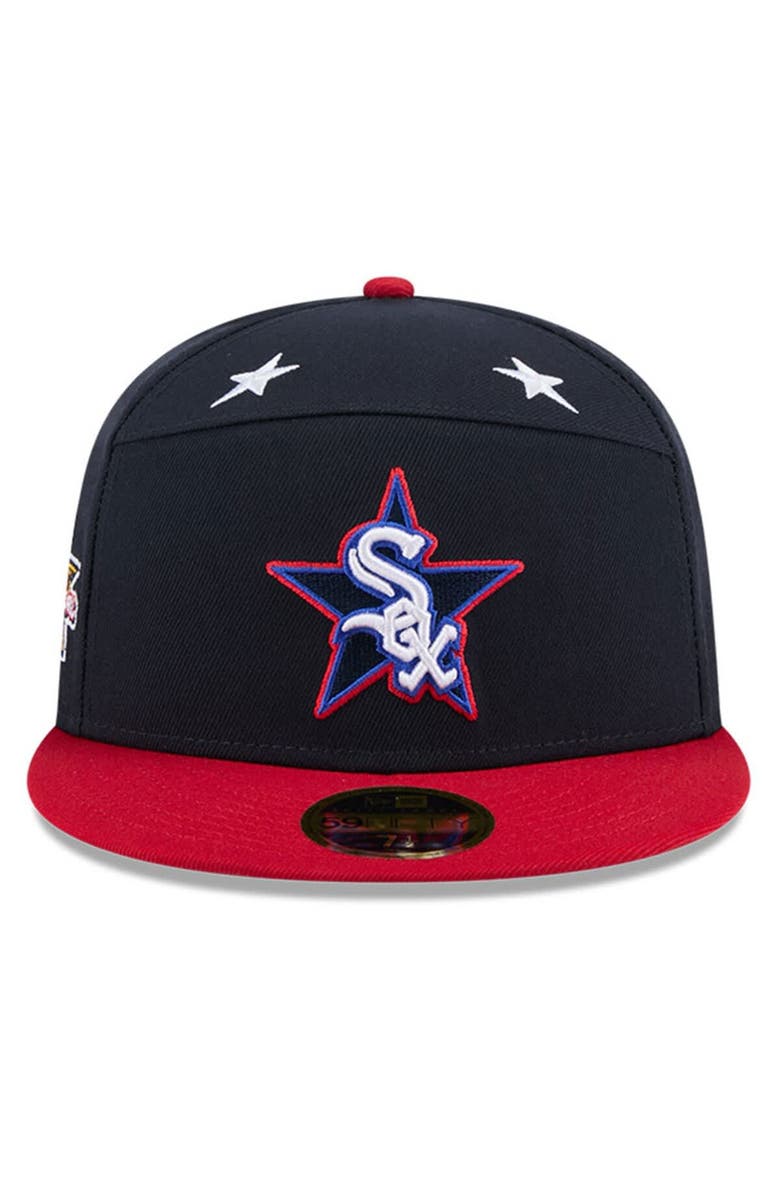 New Era Men's New Era Navy/Red  Chicago White Sox 2025 MLB All-Star Game Workout Side Patch 59FIFTY Fitted Hat, Alternate, color, Navy