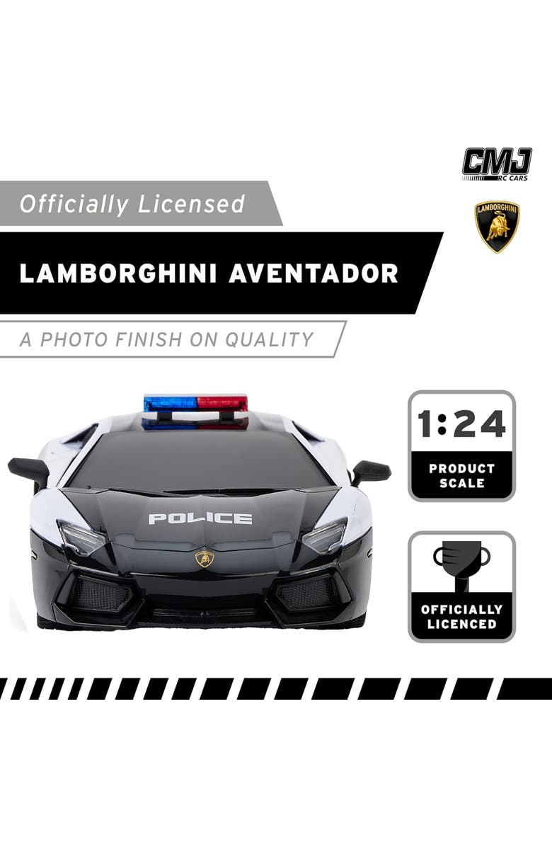 CMJ RC Cars Lamborghini Aventador LP7004 Police Remote Controlled Car, Alternate, color, Multicolored