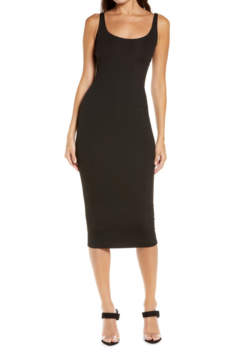 Naked Wardrobe Scoop Neck Midi Dress, Alternate, color,