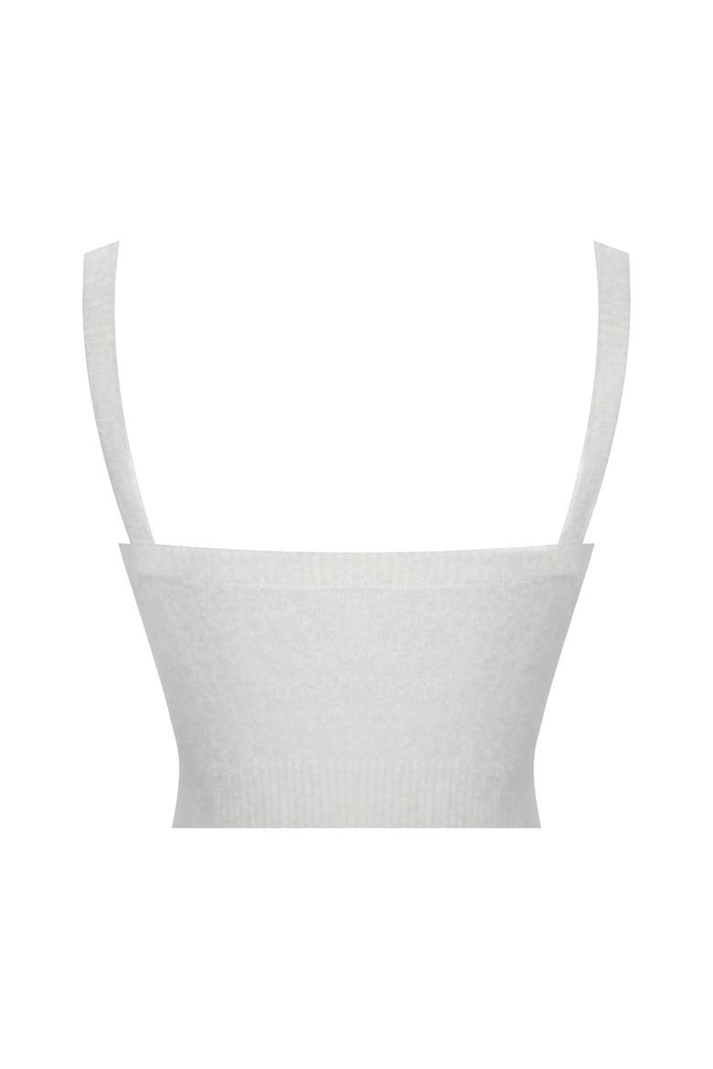 Selene Wool-Blend Ribbed Knit V-Neck Top, Alternate, color, White