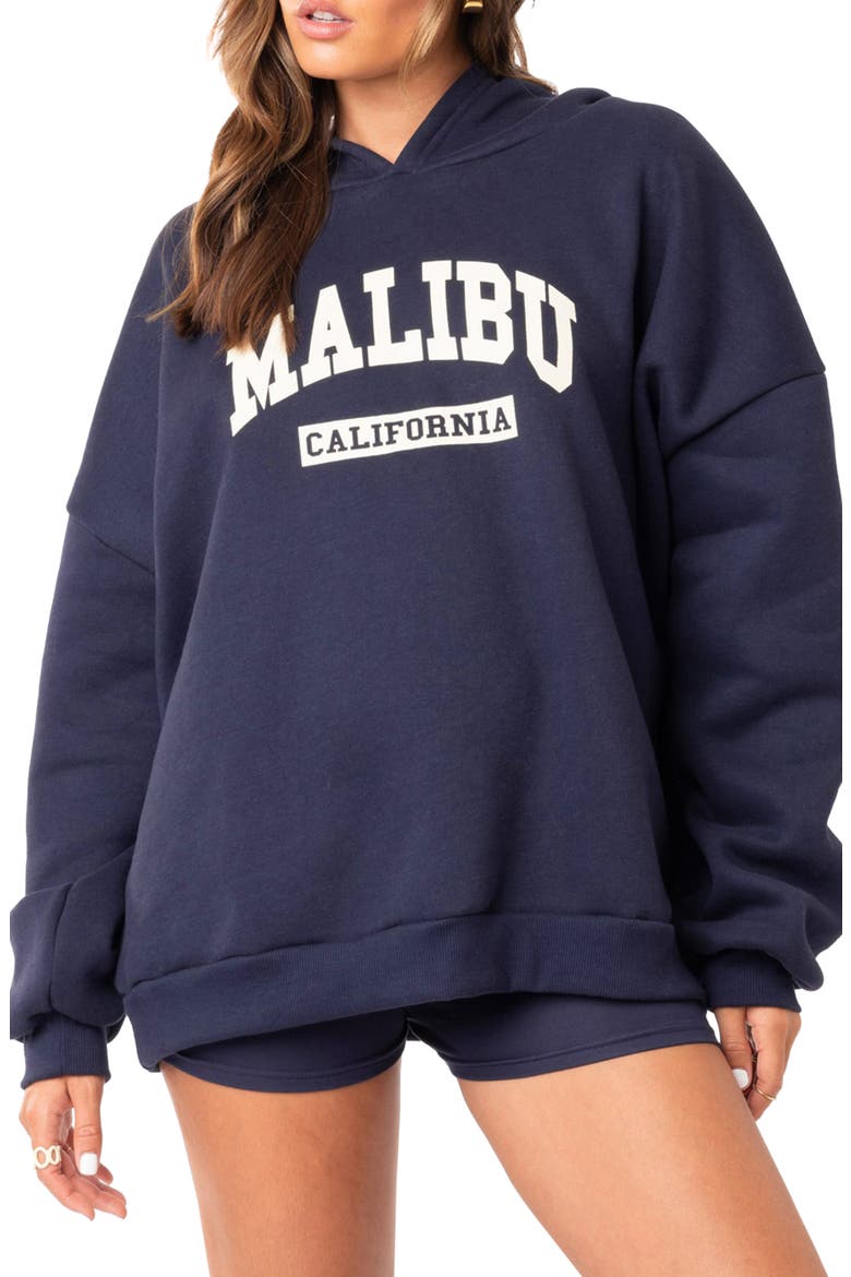 Malibu Pullover Hoodie, Main, color, NAVY