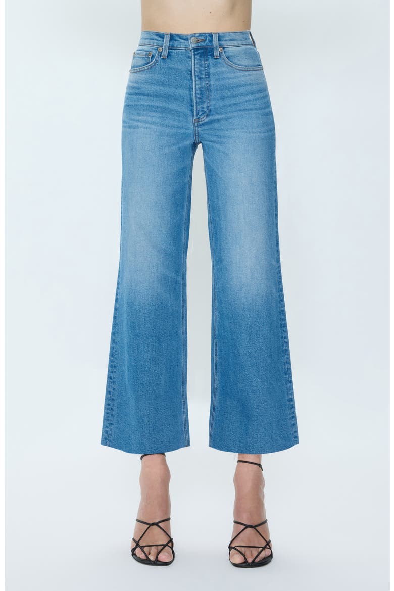 Lana Raw Hem Ankle Wide Leg Jeans, Main, color, WILD HEART