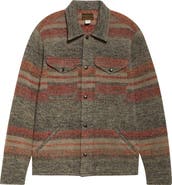 Double RL Stripe Wool Blend Knit Jacket
