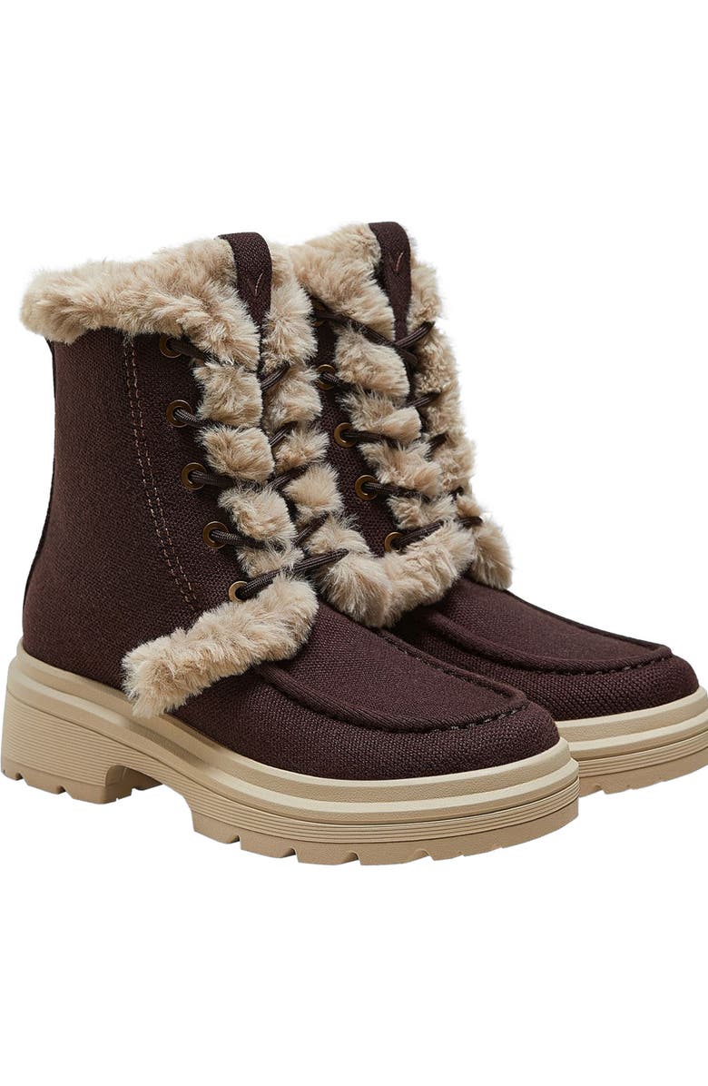 VIVAIA Faux Fur Water-Repellent Lightweight Warm Boots, Main, color, Dark Chocolate