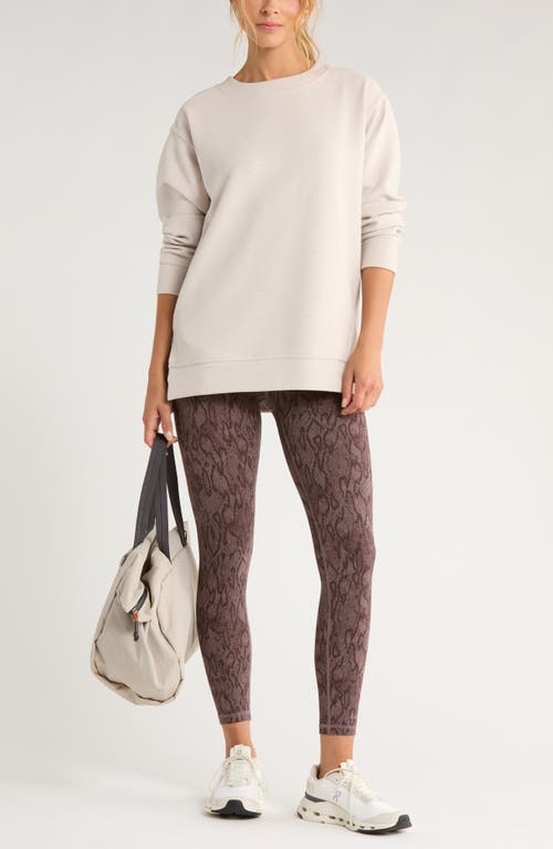 Zella Kick Back Ottoman Knit Sweatshirt In White