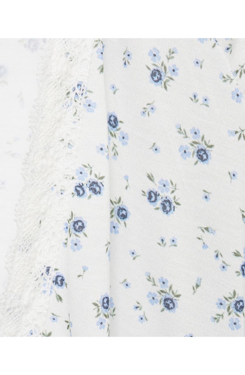 MANGO Floral Print Robe, Alternate, color, White