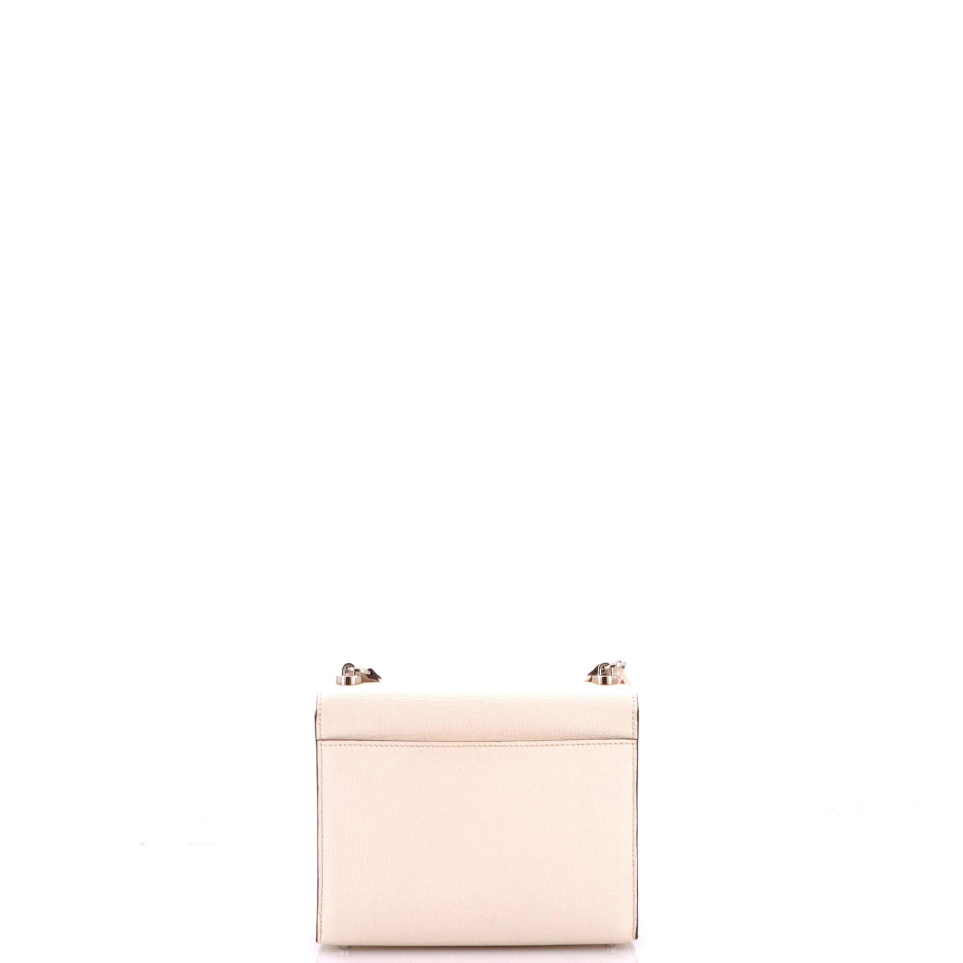 Pre-Owned Hermes Verrou Bag Chevre Mysore and Canvas Mini, Alternate, color, Nata