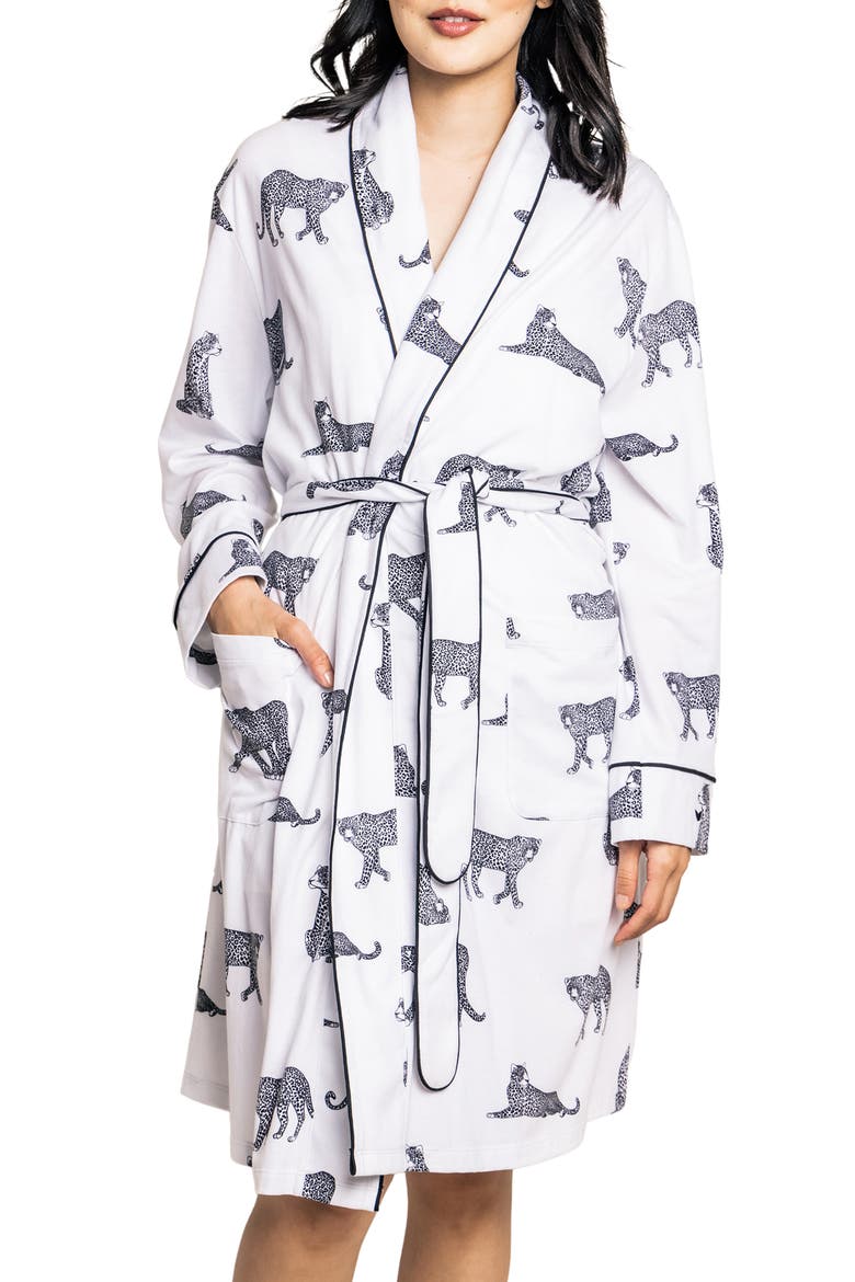 Panthere de Paris Pima Cotton Robe, Main, color, WHITE