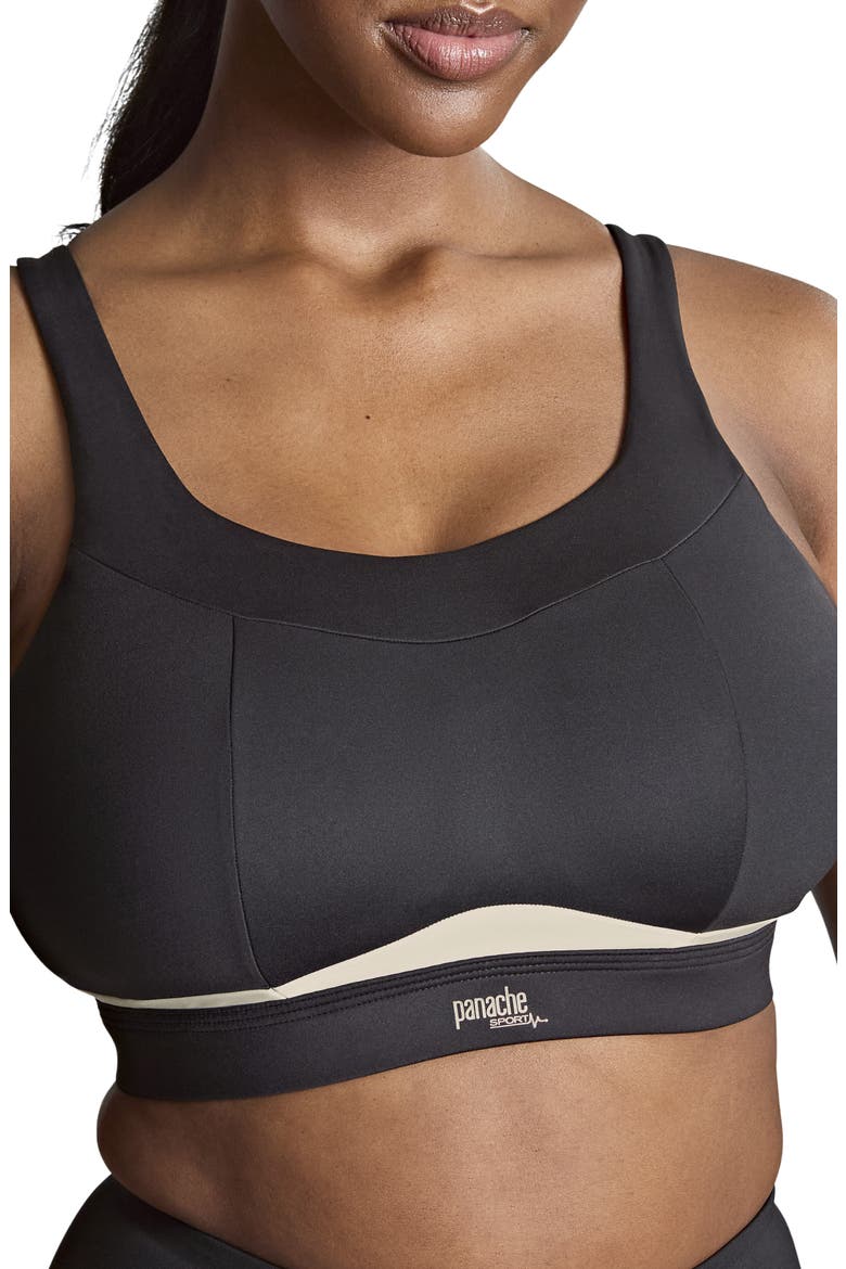 Freedom Full Coverage Unlined Wireless Sports Bra, Main, color, BLACK/ CHALK