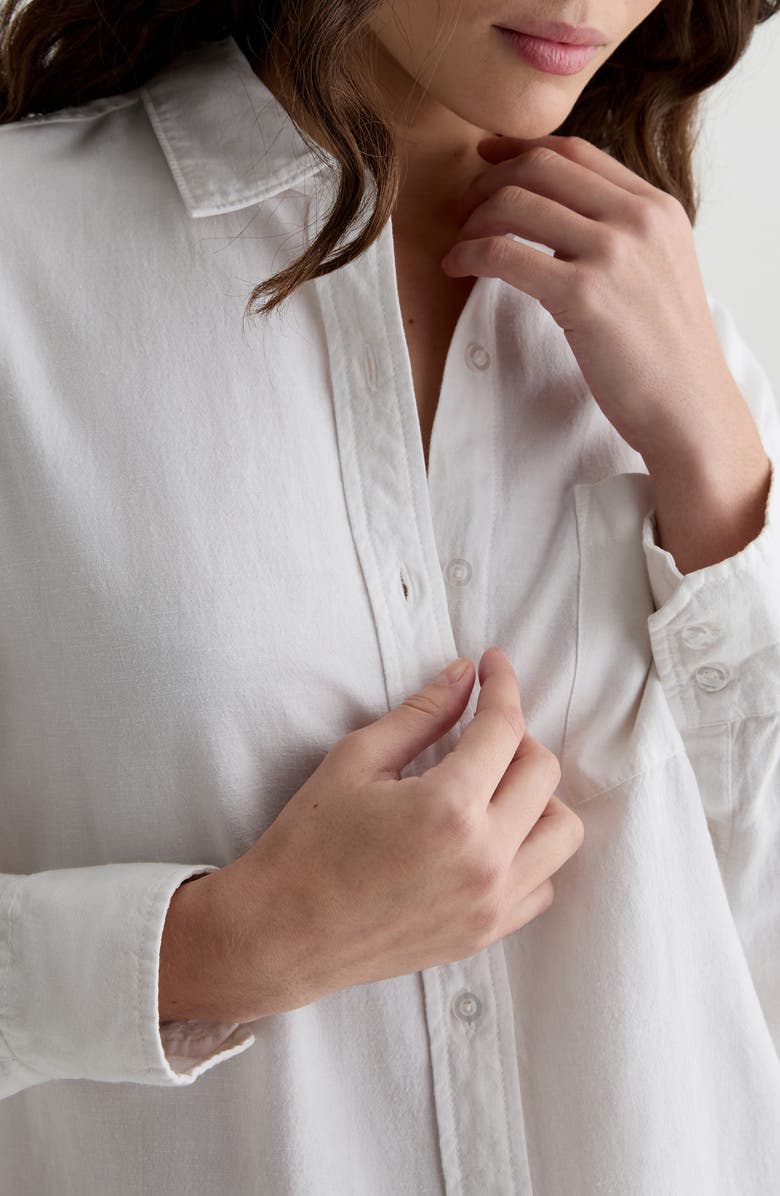 AG Addison Linen Blend Button-Up Shirt, Alternate, color,