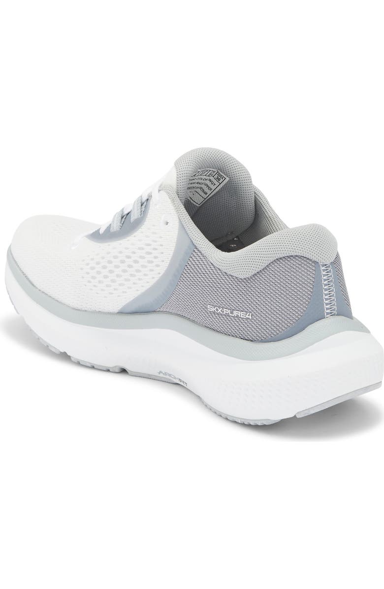 SKECHERS Go Run Pure 4 Arch Fit Running Shoe, Alternate, color, White/ Gray