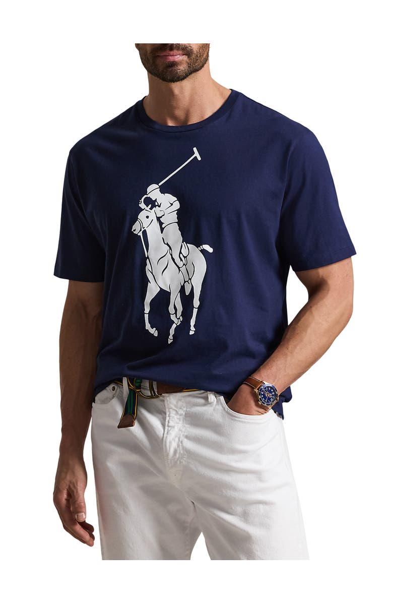 Polo Ralph Lauren Big & Tall Big Pony T-Shirt, Main, color, Cruise Navy