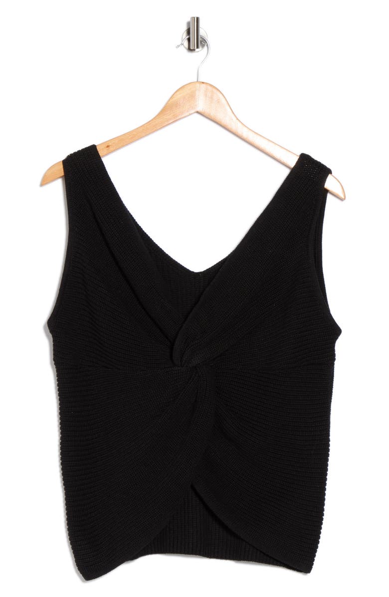 Robert Rodriguez Joyce Twist Front Knit Tank, Alternate, color, Black Beauty