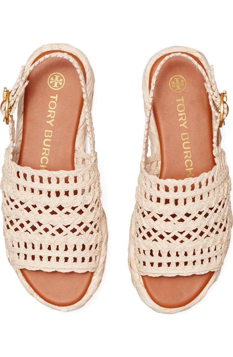 Tory Burch Raffia Platform Sandal, Alternate, color,