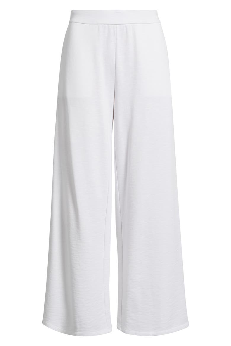 Wide Leg Organic Cotton Terry Pants, Alternate, color, WHITE
