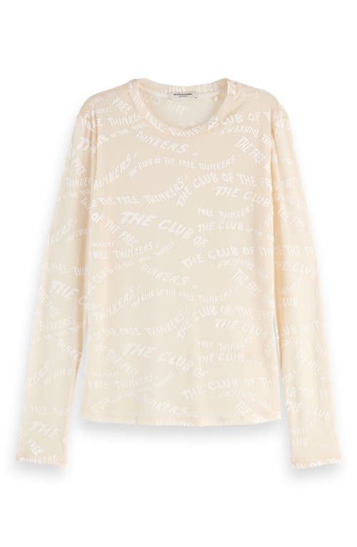 Scotch & Soda Free Thinkers Burnout Long Sleeve T-shirt In Soft Ice