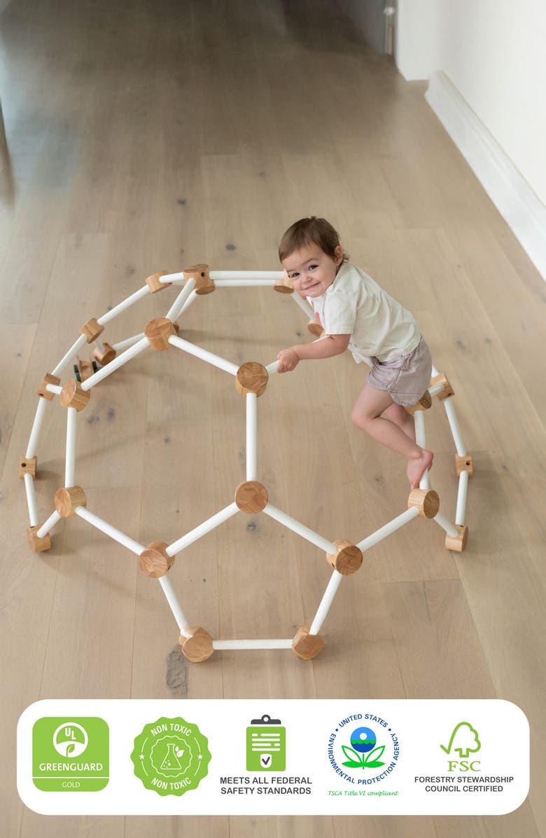 Little Partners Indoor Climbing Gym, Alternate, color, Soft White With Natural