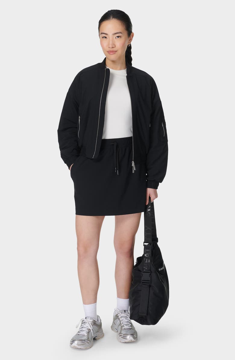 Sweaty Betty Explorer Miniskirt, Alternate, color, Black