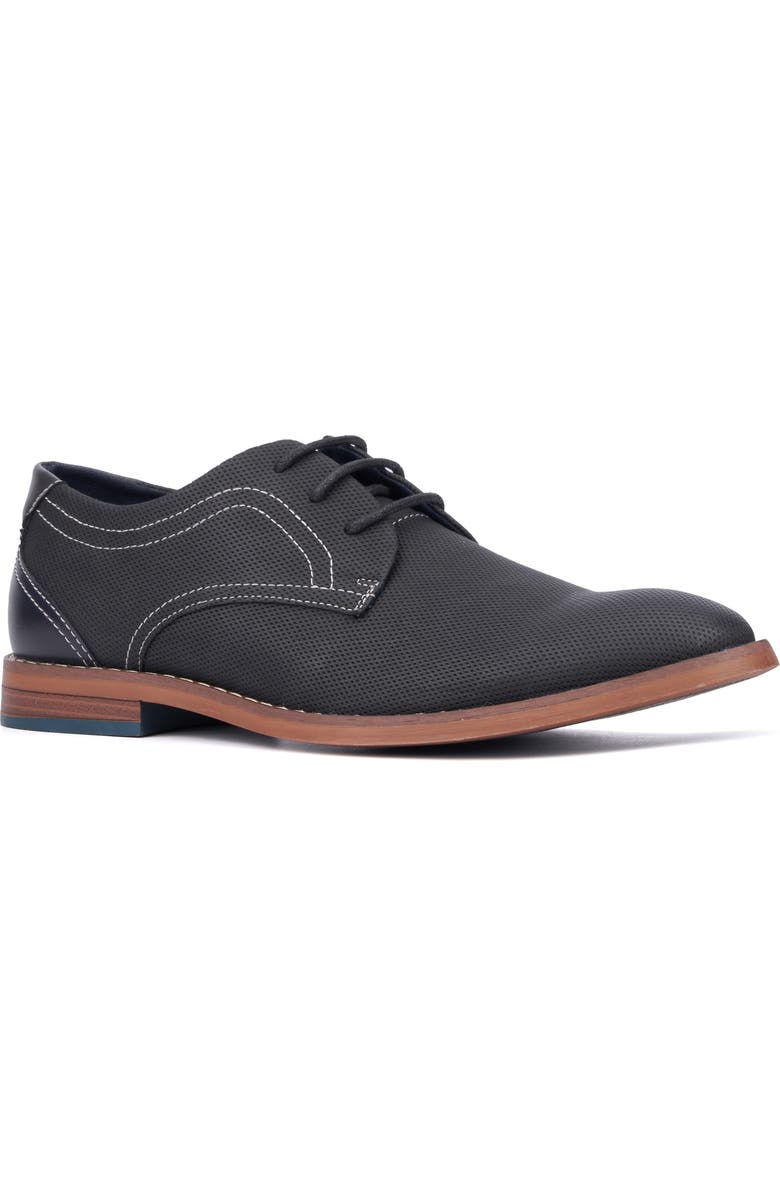 RESERVE FOOTWEAR Textured Plain Toe Derby, Main, color, Black