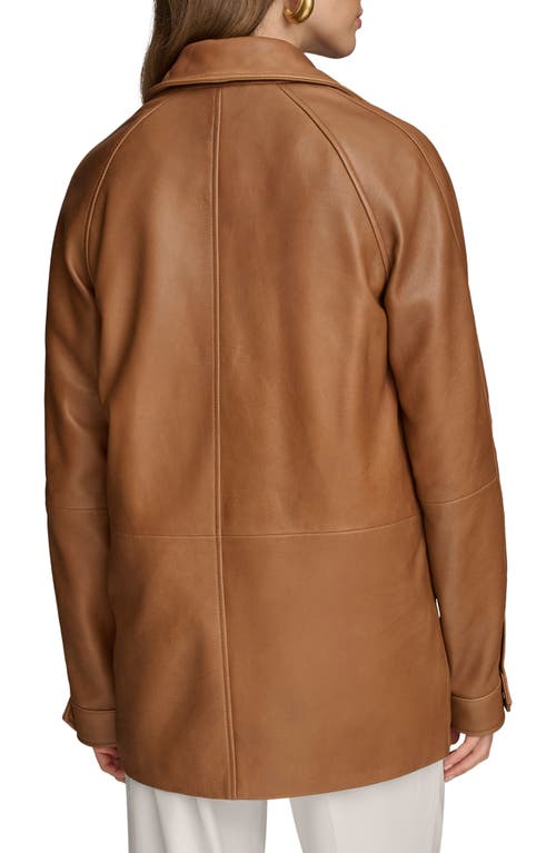 DONNA KARAN DONNA KARAN NEW YORK LEATHER FIELD JACKET