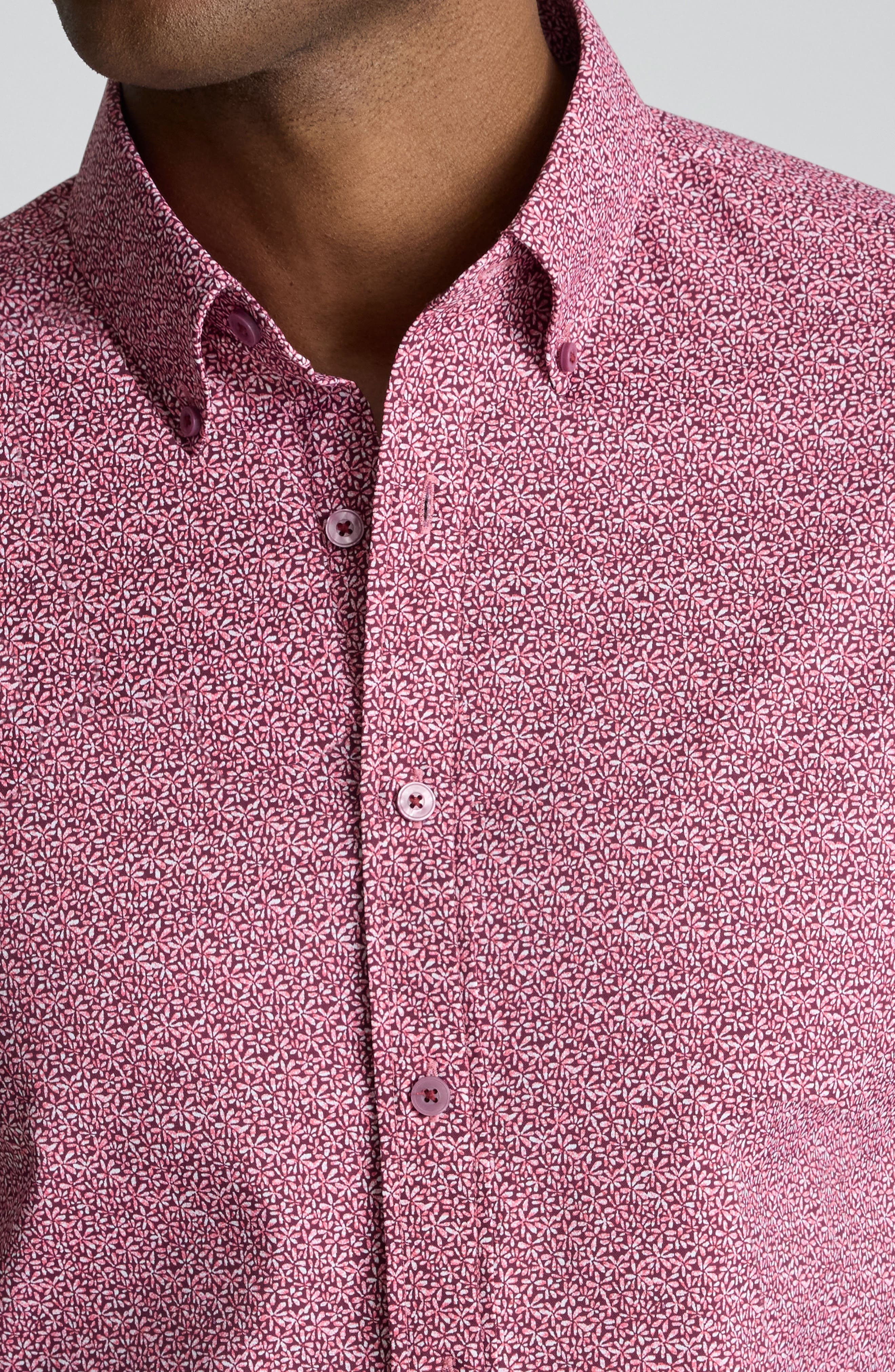 Halloway Floral Short Sleeve Performance Button-Down Shirt - image 4