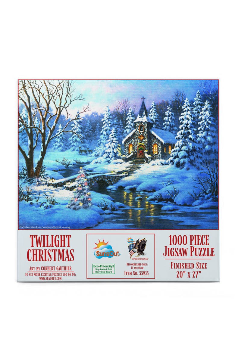 Sunsout Twilight Christmas 1000 piece Jigsaw Puzzle for Adults, Alternate, color, Multicolor