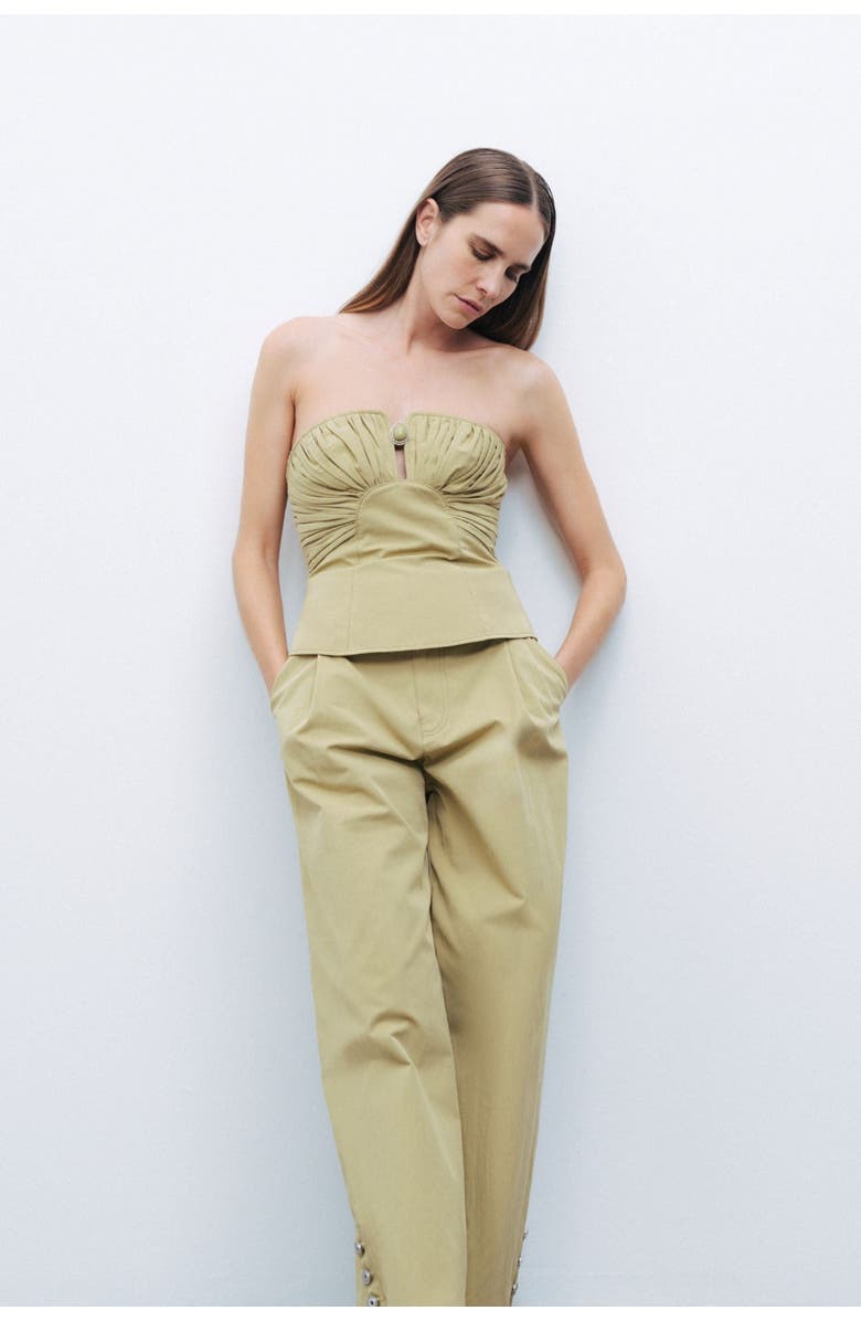 Nocturne Strapless Crop Top with Almond Accent, Alternate, color,